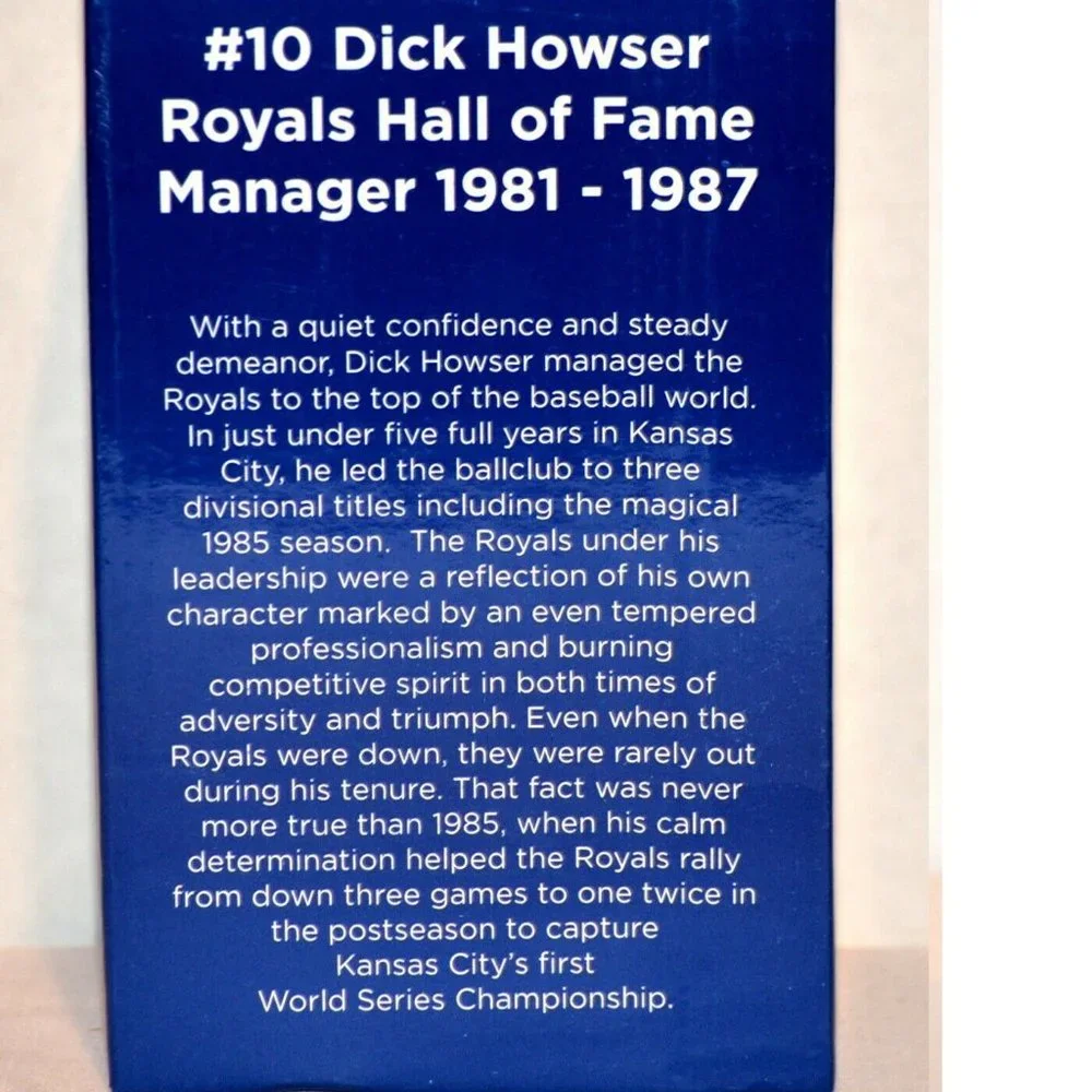 Kansas City Royals Dick Howser #10 Hall of Fame Statue Figurine - New SGA 2009